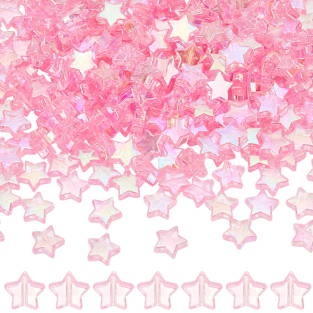 300Pcs Eco-Friendly Transparent Acrylic Beads OACR-SC0001-68A-1