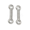 304 Stainless Steel Twisted Rope Links Connector Charms STAS-D211-09P-1