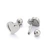 Tarnish Resistant 201 Stainless Steel Barbell Cartilage Earrings EJEW-R147-38-3