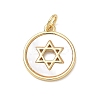 Brass & Natural White Shell Pendants KK-CBA56EF-16G-02-1
