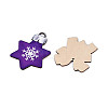 Christmas UV Single Face Printed Wood Pendant Decorations WOOD-N020-33-3