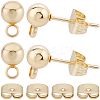 100Pcs 304 Stainless Steel Ball Post Stud Earring Findings STAS-BBC0008-46-1