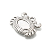304 Stainless Steel Pendant Cabochon Settings STAS-E545-04C-P-2