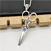 Vintage Alloy Scissors Shaped Pendant Necklaces for Women FS-WG6A66B-01-2
