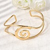 304 Stainless Steel Cuff Bangles for Women BJEW-P387-03G-2