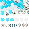 DIY Round Silicone Focal & Flat Round Iron Rhinestone Spacer Beads Jewelry Finding Making Kits DIY-TA0011-85-1