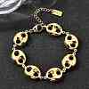 304 Stainless Steel Link Bracelets for Women BJEW-P354-05G-1