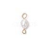 Natural Cultured Freshwater Pearl Potato Links Connector Charms PALLOY-JF04173-02-3