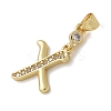 Brass Micro Pave Cubic Zirconia Pendants KK-M319-02G-X-2