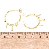 Rack Plating Brass Melting Drop Stud Earrings EJEW-F294-05G-3