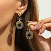 Alloy Rhinestone Dangle Stud Earrings WG34A94-09-1