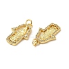 Brass Micro Pave Cubic Zirconia Pendants KK-E068-VB085-3