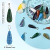 16Pcs 8 Styles Natural & Synthetic Mixed Gemstone Pendants G-YW0002-35-3