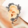 316 Surgical Stainless Flower Cuff Earrings EJEW-C160-05A-5