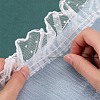 10M Polyester Pleated Lace Trim Ribbon DIY-GF0009-03C-6