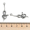 Snake 316 Surgical Stainless Steel Belly Button Rings EJEW-G416-18C-AS-5