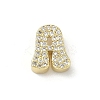 Brass Micro Pave Cubic Zirconia Charms KK-I382-06G-2
