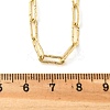 Brass Textured Paperclip Chain Necklaces for Women Men NJEW-F337-02G-02-3