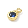 Brass Micro Pave Cubic Zirconia Charms KK-G548-20G-02-2