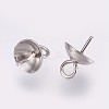 Tarnish Resistant 201 Stainless Steel Cup Peg Bails Pendants STAS-I088-M-02P-2