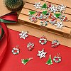 24Pcs 4 Styles Christmas Alloy Pendants ENAM-YW0006-43-4