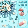 80Pcs 8 Styles Dyed Synthetic Turquoise Beads Sets G-YW0001-84-3