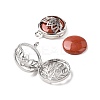 Natural Red Jasper Locket Pendants G-G982-01P-02-3