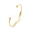 Ion Plating(IP) 304 Stainless Steel Cuff Bangles for Women BJEW-K252-06G-1