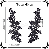 Polyester Lace Flower Cloth Patches AJEW-WH0816-089-2