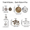 Tibetan Style Alloy Pendants TIBEP-SC0001-54-2