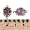 Natural Amethyst Faceted Oval Links G-B126-05G-04-3