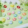 20Pcs 10 Colors Cup Cake Food Grade Eco-Friendly Silicone Beads SIL-DC0001-71-4