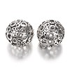 Tibetan Style Alloy Hollow Round Pendants LS-PALLOY-J689-11AS-1
