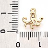 Brass Micro Pave Clear Cubic Zirconia Pendants KK-T075-38G-3