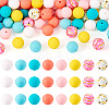 80Pcs 8 Colors Silicone Beads SIL-TA0002-37-1
