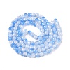 Crackle Baking Paint Imitation Jade Glass Beads Strands DGLA-T003-8mm-05-2
