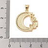 Brass Micro Pave Clear Cubic Zirconia Pendants KK-I712-48G-01-3