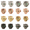 16Pcs 8 Style Brass Micro Pave Cubic Zirconia Beads ZIRC-NB0001-60-1
