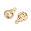 Brass Micro Pave Cubic Zirconia Pendants KK-R219-22G-2
