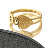 Textured Heart 304 Stainless Steel Finger Ring for Women RJEW-L126-14B-G-2
