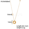 304 Stainless Steel Pendant Necklaces STAS-OY009-40G-2