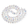 Transparent Electroplate Glass Bead Strands EGLA-TAC0003-04L-2