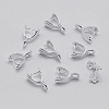 Anti-Tarnish Rhodium Plated 925 Sterling Silver Pendant Bails STER-E050-12P-1