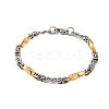 201 Stainless Steel Twist Link Chain Bracelets BJEW-B078-124GP-1