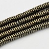 Flat Round/Disc Non-magnetic Synthetic Hematite Beads Strands G-D617-10-1