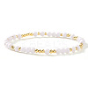 Acrylic & Brass Round Beaded Stretch Bracelets for Women QH9585-2-1