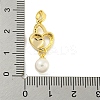 Brass Micro Pave Cubic Zirconia Pendants KK-P263-07G-3