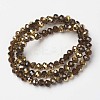 Electroplate Transparent Glass Beads Strands EGLA-A034-T2mm-O15-2