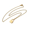 304 Stainless Steel Rolo Chain Pendant Necklaces NJEW-S444-01G-16-3