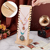 Bamboo Wood Jewelry Collection Necklace Display Stand ODIS-WH0005-06-5